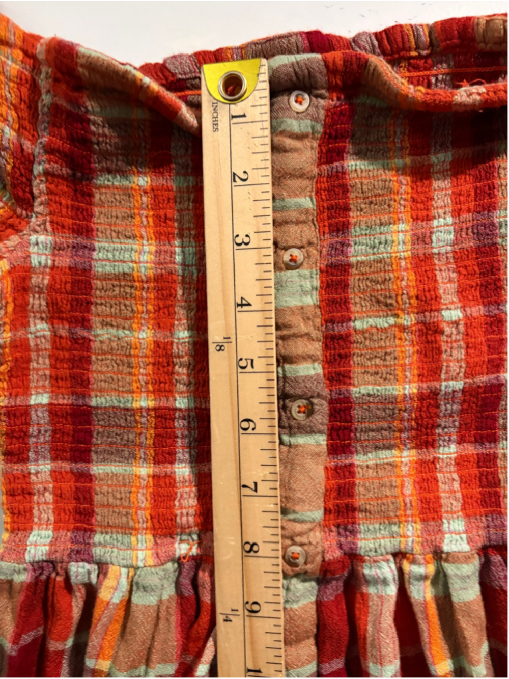 Women's Urban Outfitters Plaid Maxi Dress, Size M, Red and Orange
426 - Picture 9 of 10